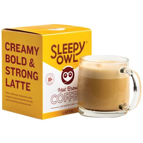 Sleepy Owl Hot Brew Latte Bags - High Quality Arabica Beans Blend, 100 g (10 bags x 10 g each)-6.webp